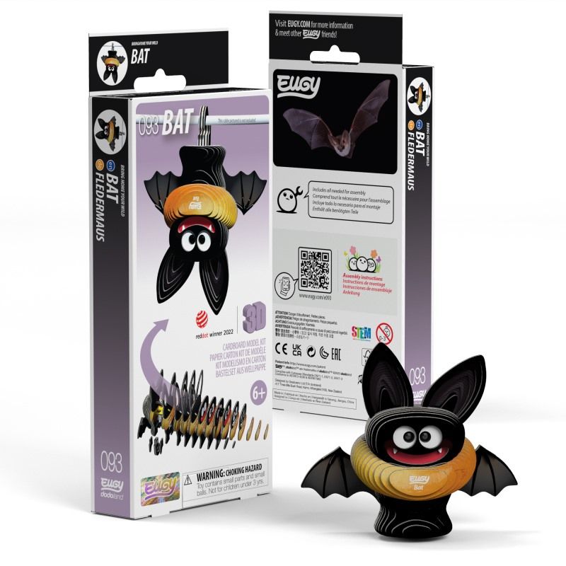 EUGY Bat - Figurine 3D Carton à Assembler Écologique